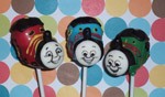 thomas the tank engine train cake pops